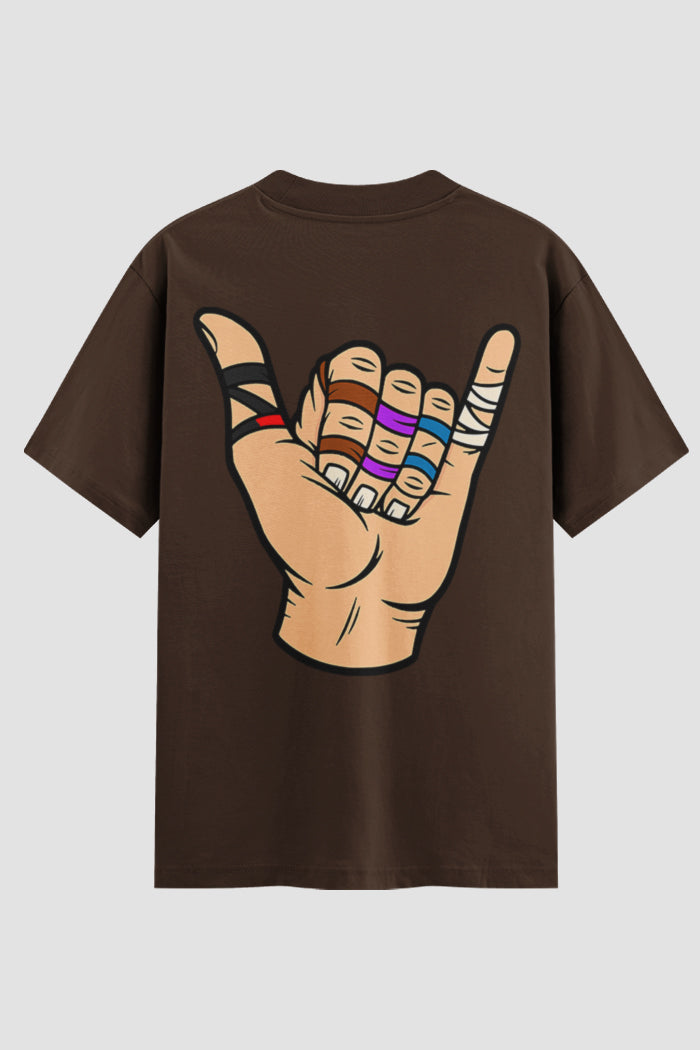 Camiseta Oversized Jiu-Jitsu  Hang Loose faixas