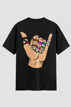 Camiseta Oversized Jiu-Jitsu  Hang Loose faixas