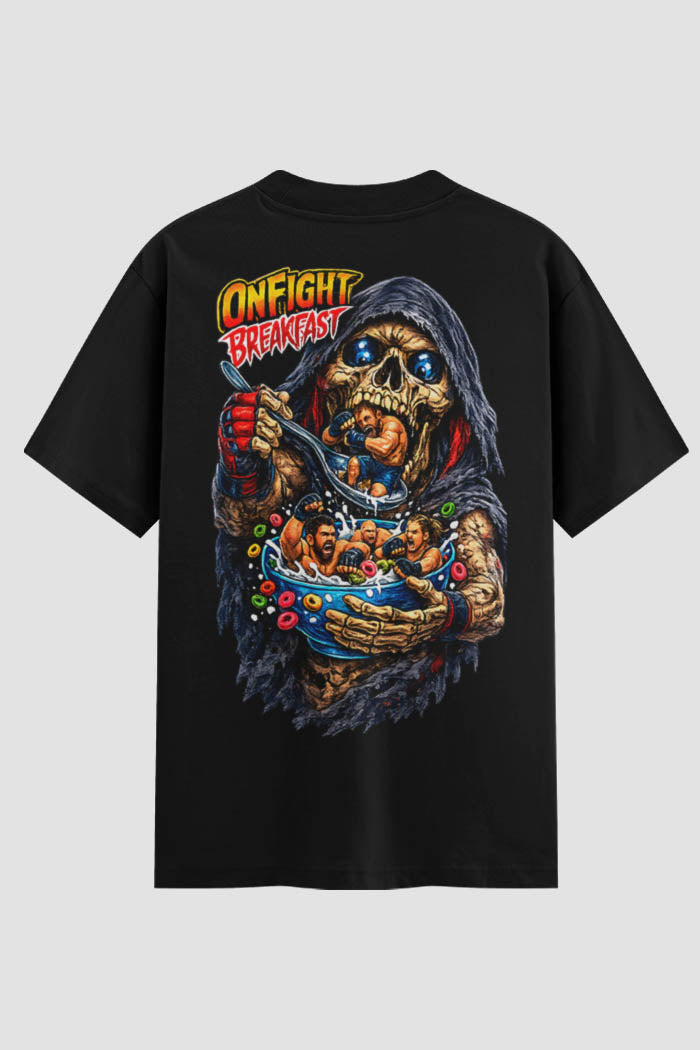 Camiseta Oversized Onfight Breakfast - Limited Edition