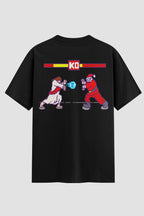 Camiseta Oversized Jesus vs Santa