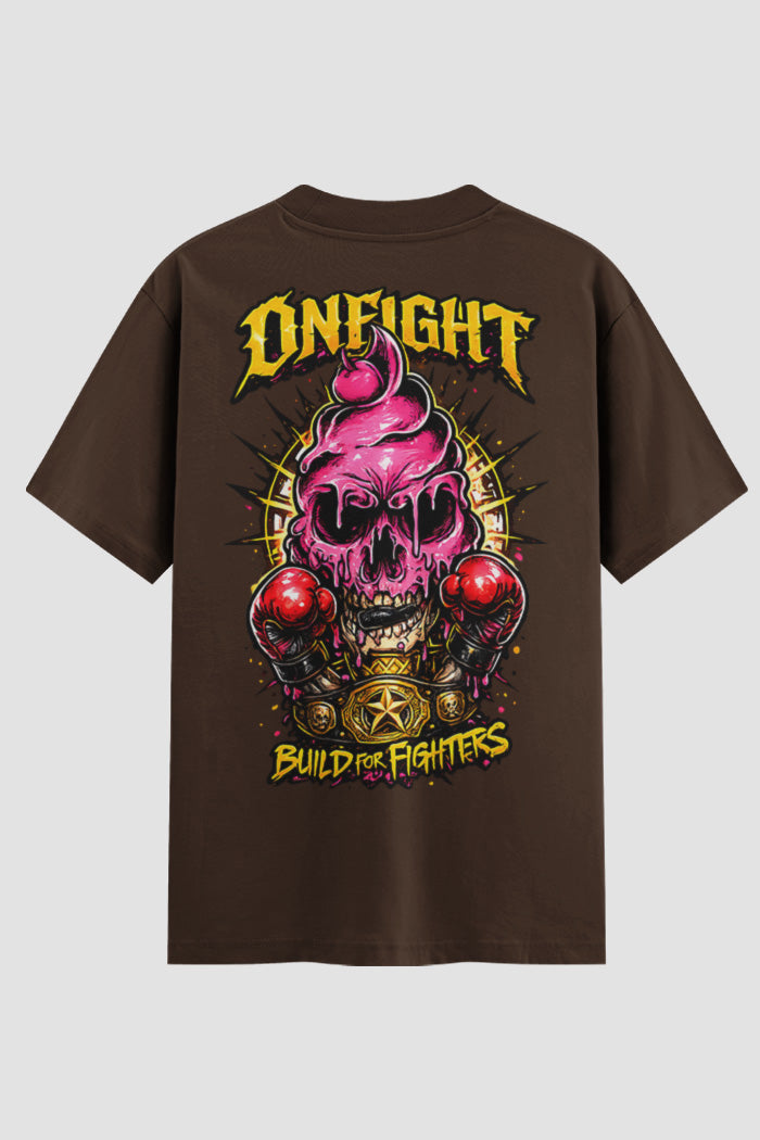 Camiseta Oversized Onfight K.O. Cream - Limited Edition