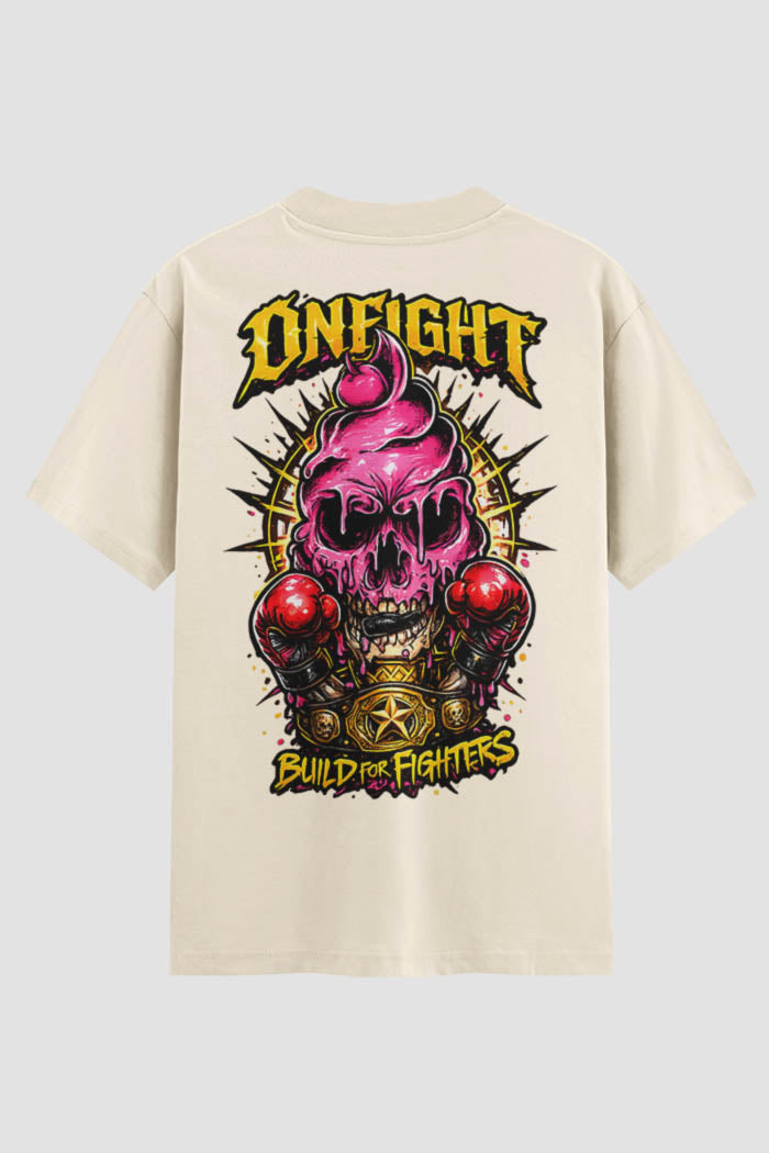 Camiseta Oversized Onfight K.O. Cream - Limited Edition