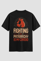 Camiseta Oversized boxe fighting the patriarchy
