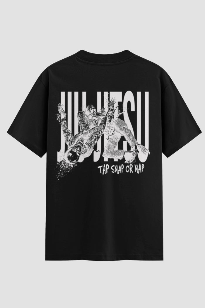 Camiseta Oversized Jiu-Jitsu Tap snap or nap