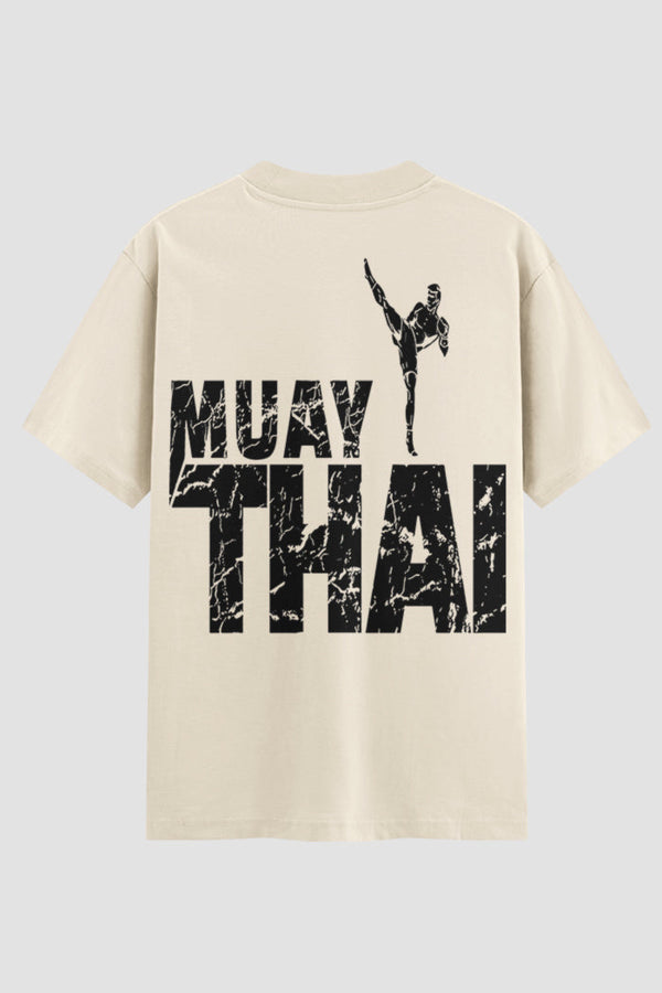 Camiseta Oversized Muay Thai High Kick Grunge