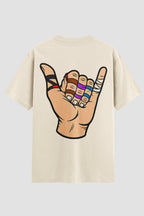 Camiseta Oversized Jiu-Jitsu  Hang Loose faixas