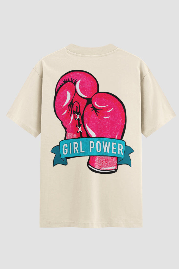 Camiseta Oversized feminina Girl Power