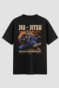 Camiseta Oversized Jiu-Jitsu Unleash Your Inner Beast