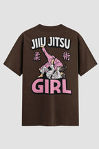 Camiseta Oversized feminina Jiu-jitsu girl