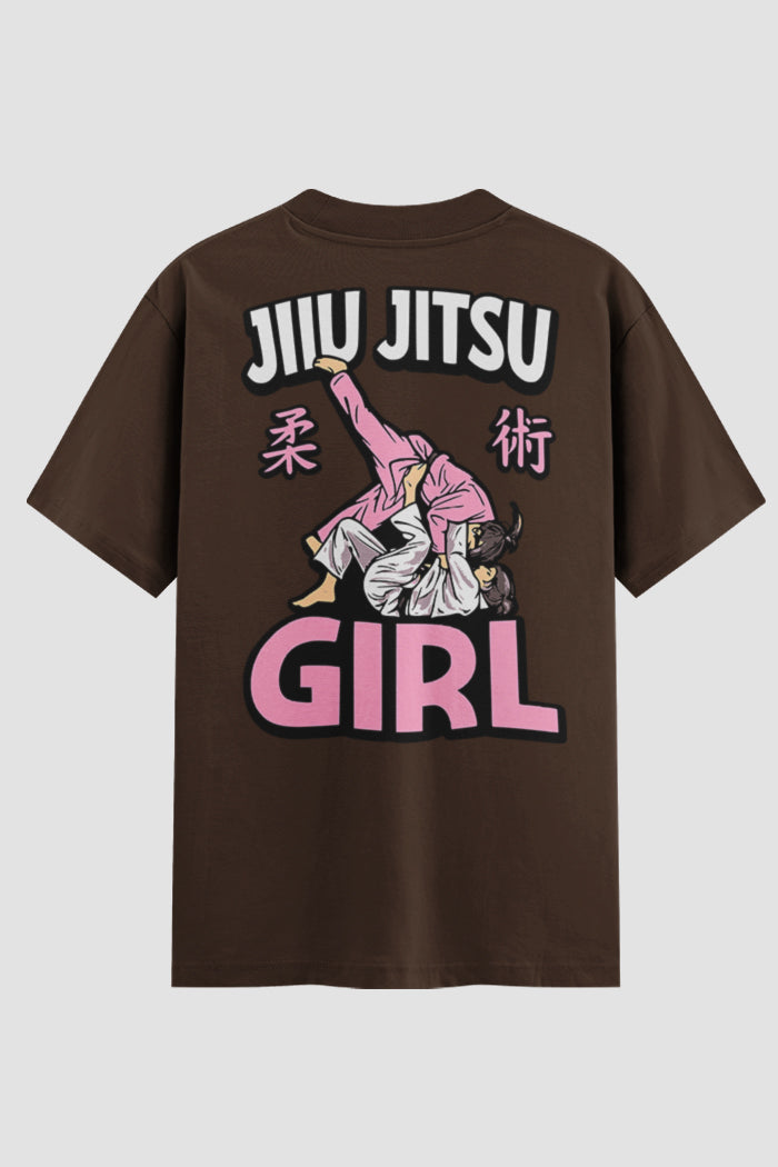 Camiseta Oversized feminina Jiu-jitsu girl