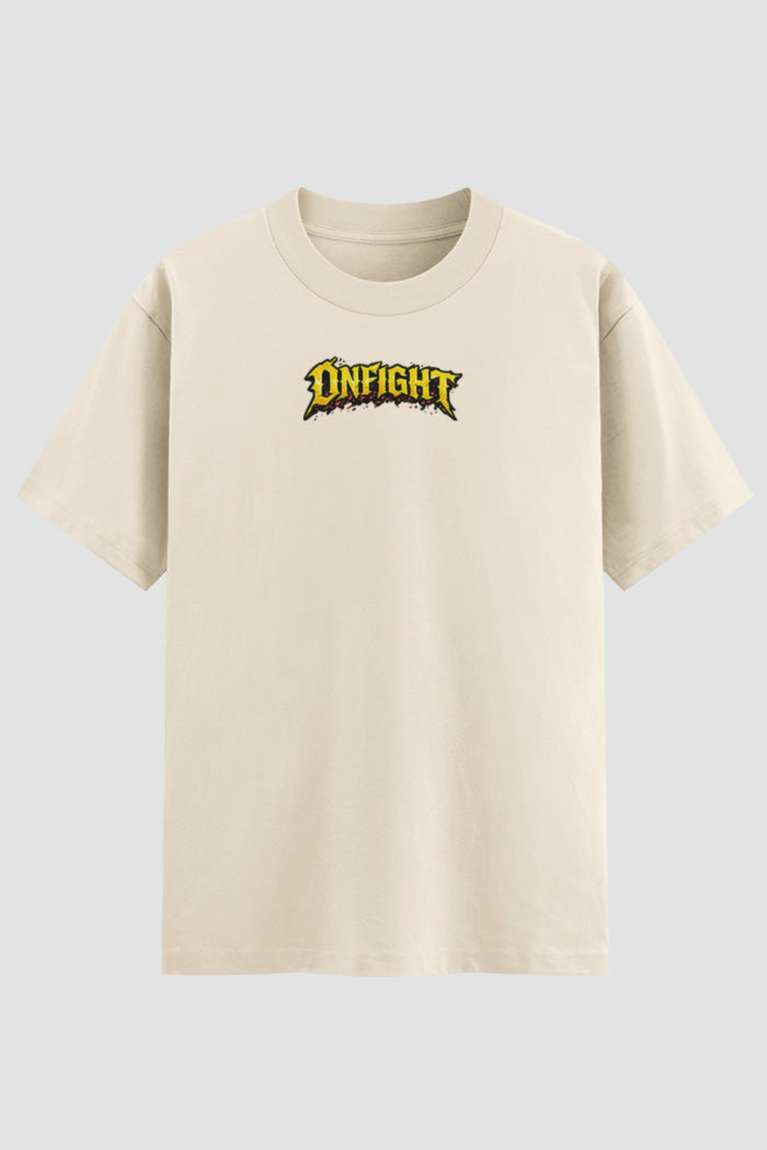 Camiseta Oversized Onfight K.O. Cream - Limited Edition