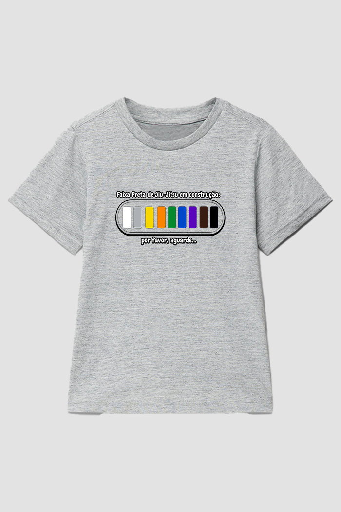 Camiseta infantil jiu-jitsu Faixa Preta em Construção