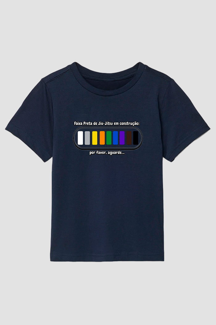 Camiseta infantil jiu-jitsu Faixa Preta em Construção