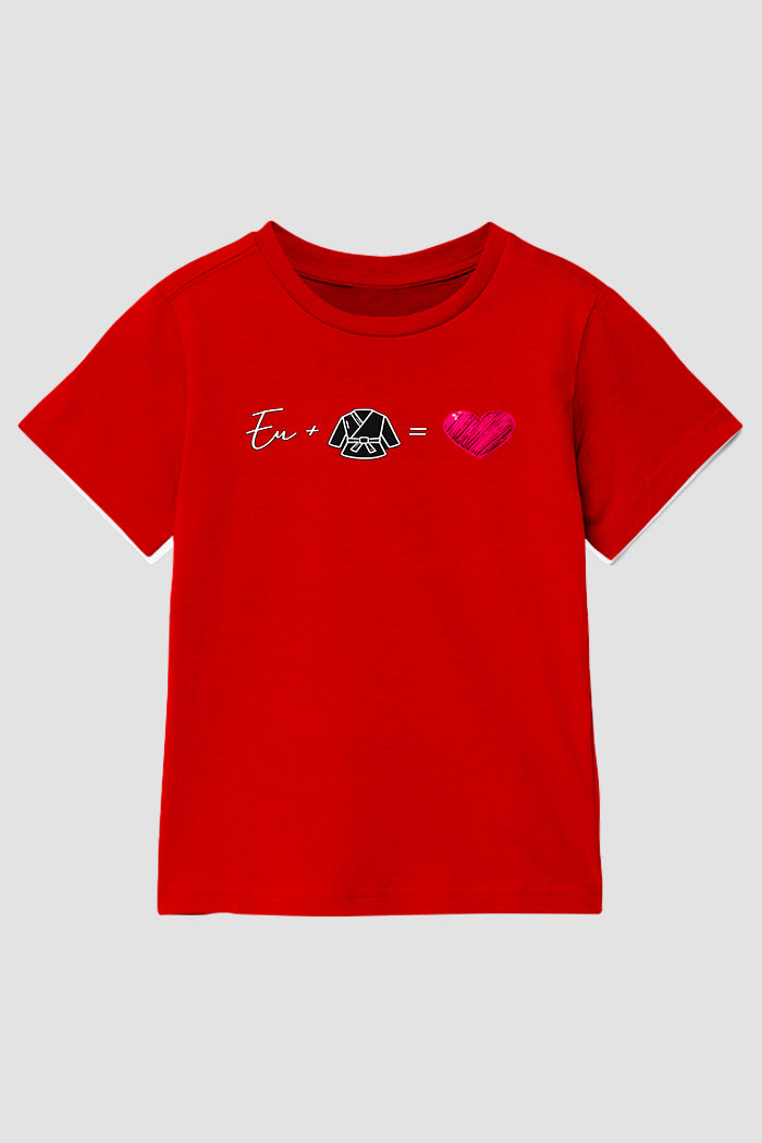 Camiseta infantil jiu-jitsu Eu amo jiu-jitsu