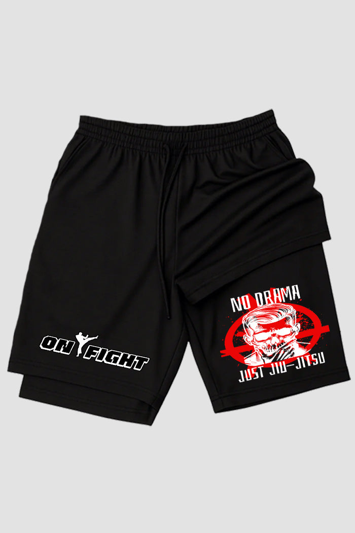 Short de compressão 2 em 1 jiu-jitsu No drama Just Jiu-jitsu