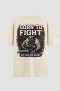 Camiseta Oversized Born to Fight – Limited Edition Limited Edition OnFight P Off White Masculino