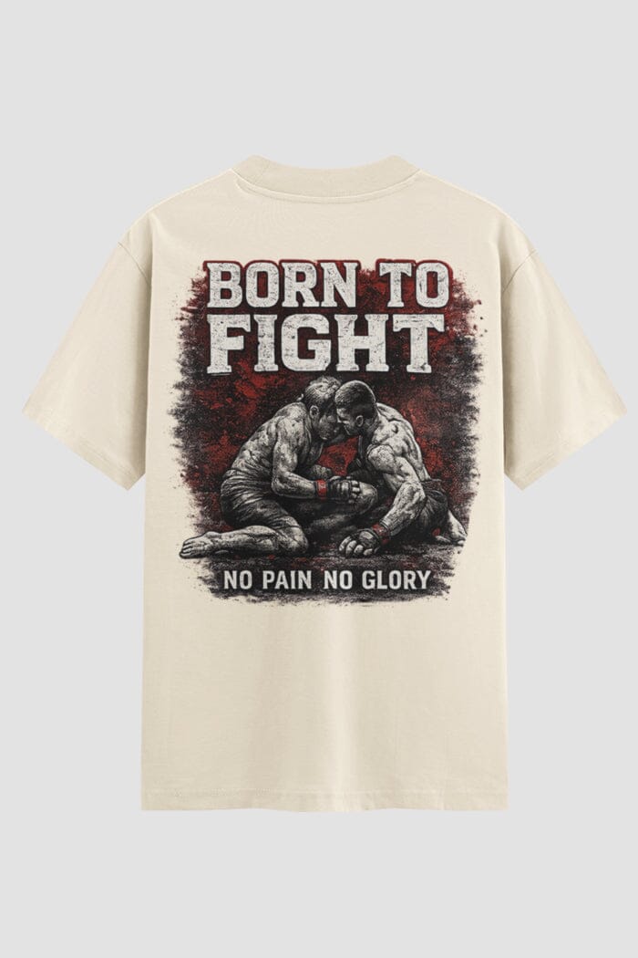 Camiseta Oversized Born to Fight – Limited Edition Limited Edition OnFight P Off White Masculino