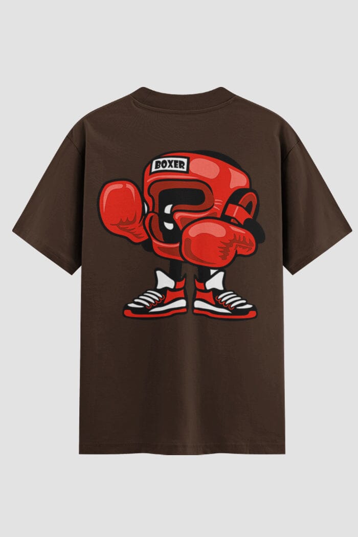 Camiseta Oversized Boxe Boxer Junior Oversized Boxe OnFight P Chocolate Masculino