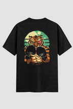 Camiseta Oversized Boxe Eye of the Tiger Oversized Boxe OnFight P Preto Masculino