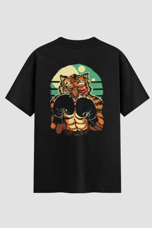 Camiseta Oversized Boxe Eye of the Tiger Oversized Boxe OnFight P Preto Masculino