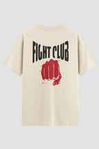Camiseta Oversized Boxe Fight Club Punho Cerrado Oversized Boxe OnFight P Off White Masculino