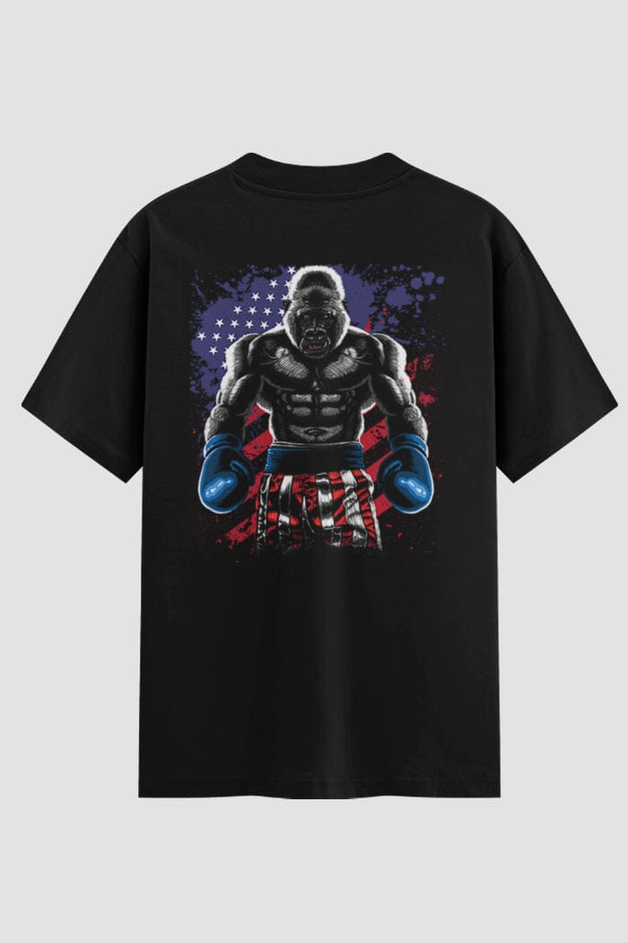 Camiseta Oversized Boxe Gorilla Boxing Oversized Boxe OnFight P Preto Masculino