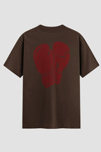 Camiseta Oversized Boxe Luvas Vermelhas Cruzadas Oversized Boxe OnFight P Chocolate Masculino