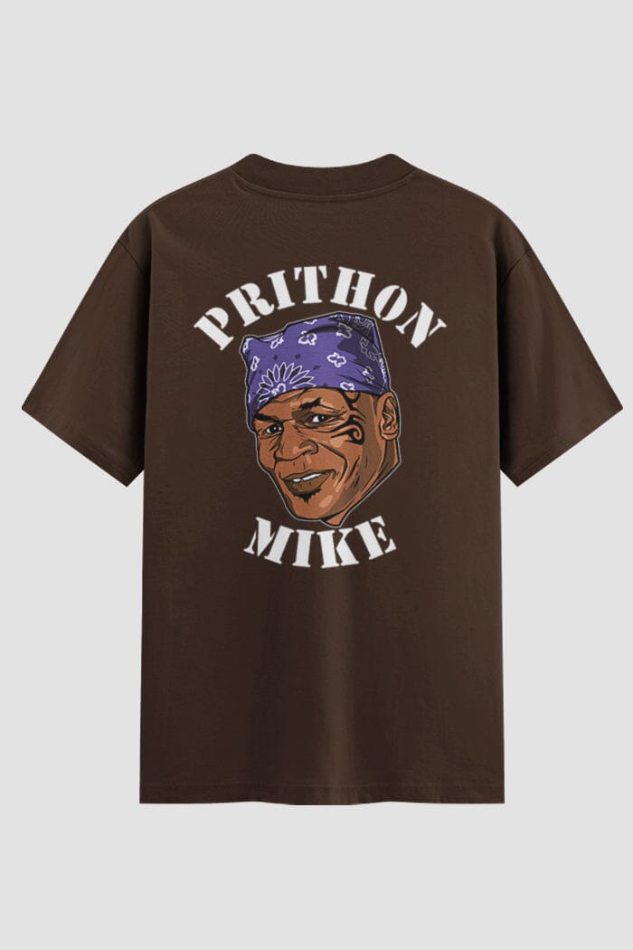 Camiseta Oversized Boxe Prithon Mike Oversized Boxe OnFight P Chocolate Masculino