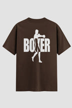 Camiseta Oversized Boxe Sombra do Lutador Oversized Boxe OnFight P Chocolate Masculino