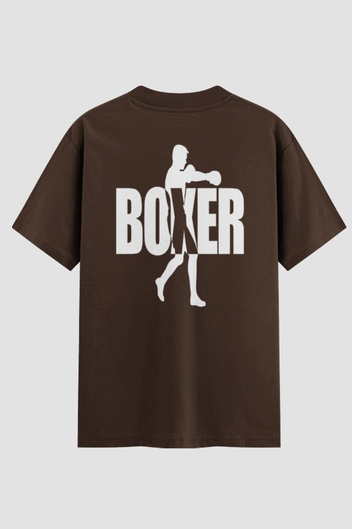 Camiseta Oversized Boxe Sombra do Lutador Oversized Boxe OnFight P Chocolate Masculino