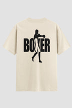 Camiseta Oversized Boxe Sombra do Lutador Oversized Boxe OnFight P Off White Masculino
