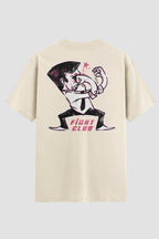 Camiseta Oversized Fight Club Onfight Engraçada OnFight P Off White Masculino