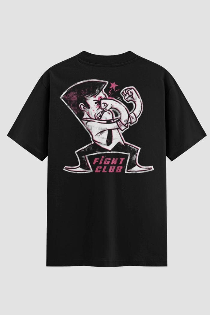 Camiseta Oversized Fight Club Onfight Engraçada OnFight P Preto Masculino