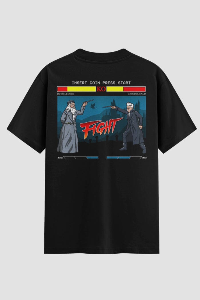 Camiseta Oversized Fight Game Onfight Engraçada OnFight P Preto Masculino