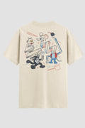 Camiseta Oversized Funny Fight Onfight Engraçada OnFight P Off White Masculino