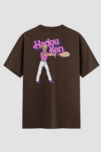 Camiseta Oversized Hadou Ken Onfight Engraçada OnFight P Chocolate Masculino