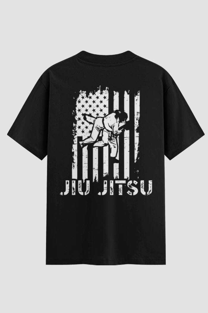 Camiseta Oversized Jiu-Jitsu American Flag – Onfight