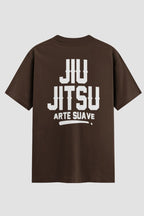 Camiseta Oversized Jiu-Jitsu arte suave Oversized jiu-jitsu OnFight P Chocolate Masculino