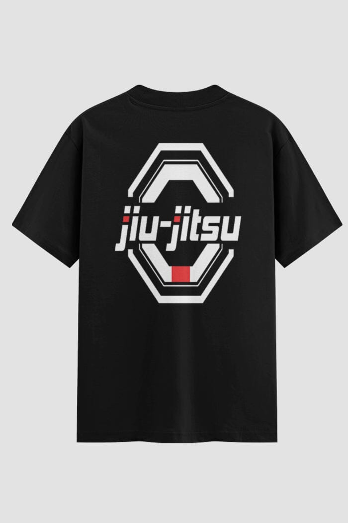Camiseta Oversized Jiu-Jitsu Emblem Oversized jiu-jitsu OnFight P Preto Masculino