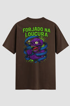Camiseta Oversized Jiu-Jitsu Forjado na Loucura onfight Oversized jiu-jitsu OnFight P Chocolate Azul