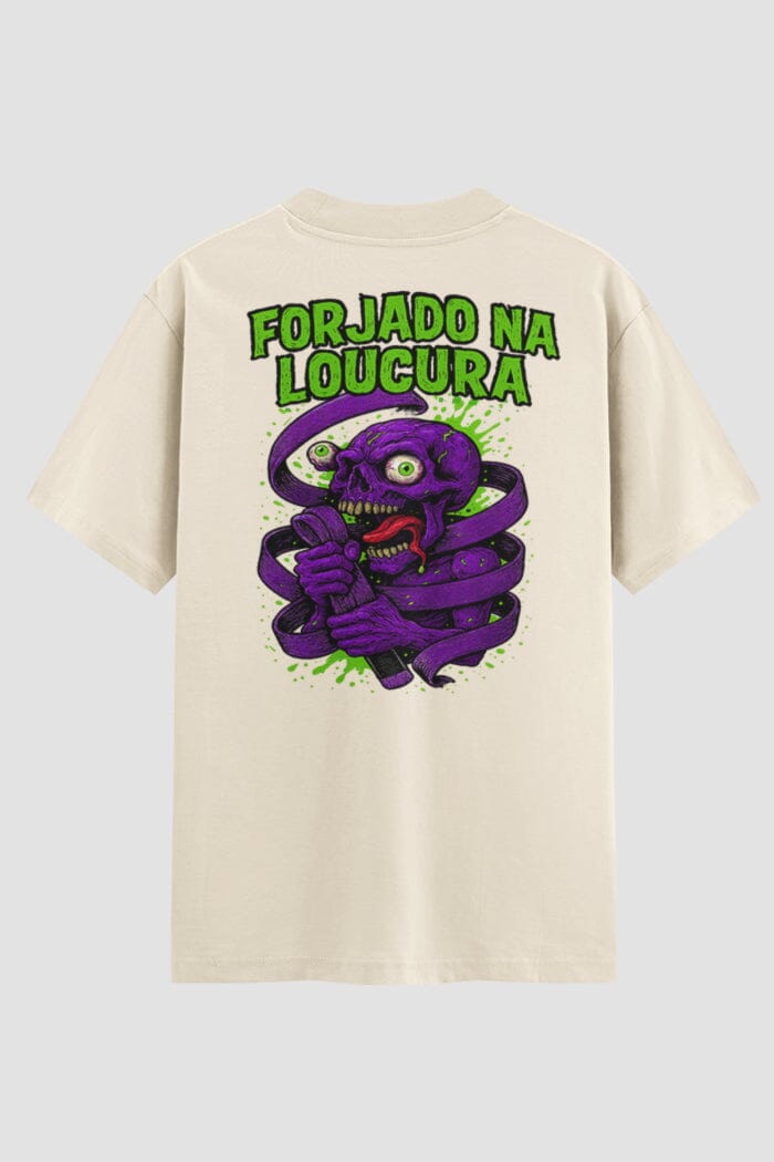 Camiseta Oversized Jiu-Jitsu Forjado na Loucura onfight Oversized jiu-jitsu OnFight P Off White Roxa