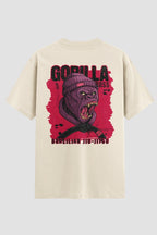 Camiseta Oversized Jiu-Jitsu Gorilla Boss BJJ Oversized jiu-jitsu OnFight P Off White Masculino