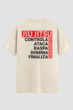 Camiseta Oversized Jiu-Jitsu Guardeiro Oversized jiu-jitsu OnFight P Off White Masculino