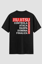 Camiseta Oversized Jiu-Jitsu Guardeiro Oversized jiu-jitsu OnFight P Preto Masculino