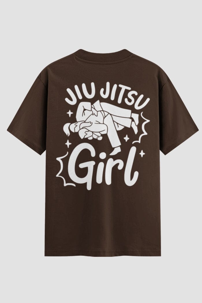 Camiseta Oversized Jiu-Jitsu Jiu jitsu Girl Oversized jiu-jitsu OnFight P Chocolate Masculino