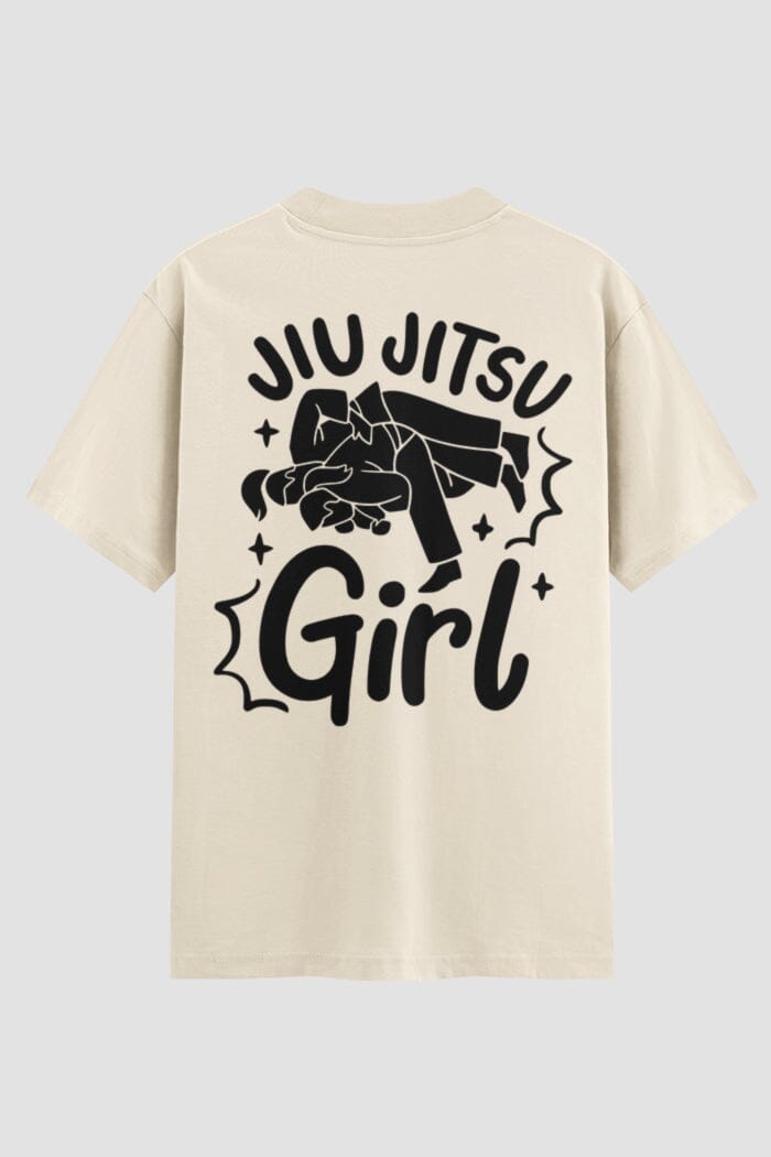 Camiseta Oversized Jiu-Jitsu Jiu jitsu Girl Oversized jiu-jitsu OnFight P Off White Masculino