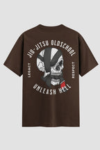 Camiseta Oversized Jiu-Jitsu Old School Oversized jiu-jitsu OnFight P Chocolate Masculino
