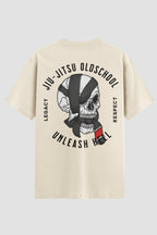 Camiseta Oversized Jiu-Jitsu Old School Oversized jiu-jitsu OnFight P Off White Masculino