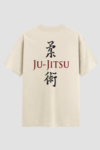 Camiseta Oversized Jiu-Jitsu Origins Oversized jiu-jitsu OnFight P Off White Masculino