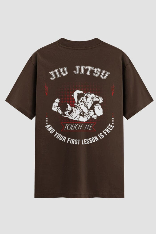 Camiseta Oversized Jiu-Jitsu Touch me your lesson is free